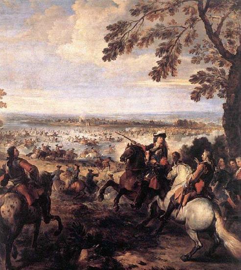 Parrocel, Joseph The Crossing of the Rhine by the Army of Louis XIV oil painting picture